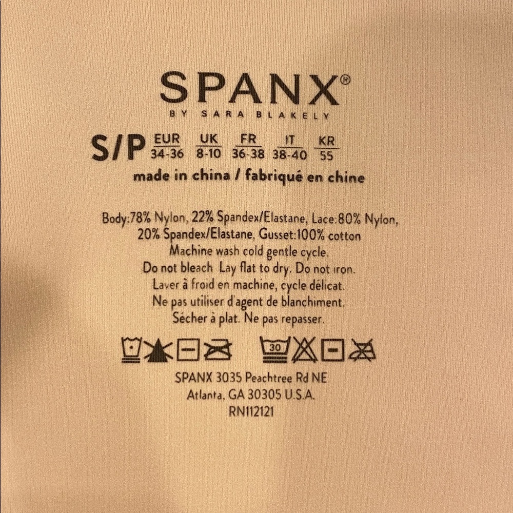 NWOT SPANXsupersmooth Undie-techtable Cream Lace Thong - Picture 7 of 9